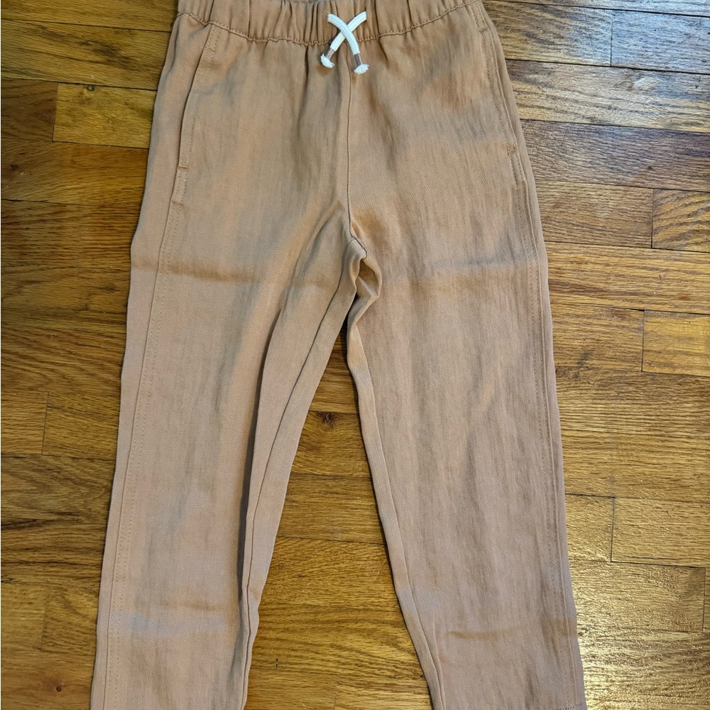 Children's Tan Elastic Waist Pants size 5-6